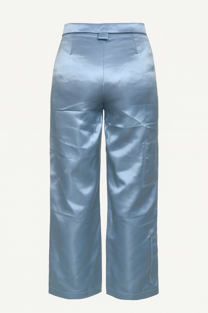 Satin Sky Cargo Trousers