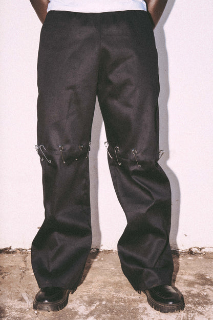Black Split Pants